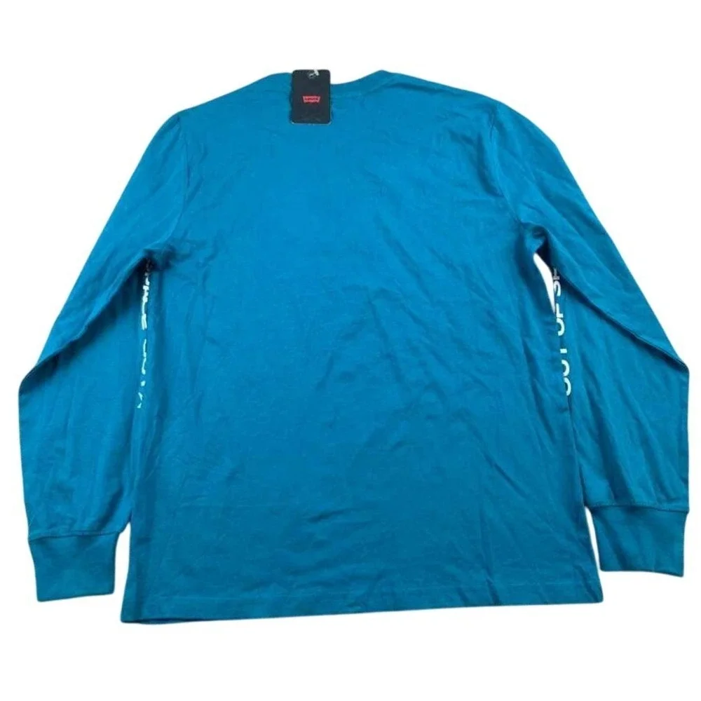 Levi's T-Shirt Men S Blue Relaxed Logo Out of Space Star Tie Dye‎ Graphic Tee